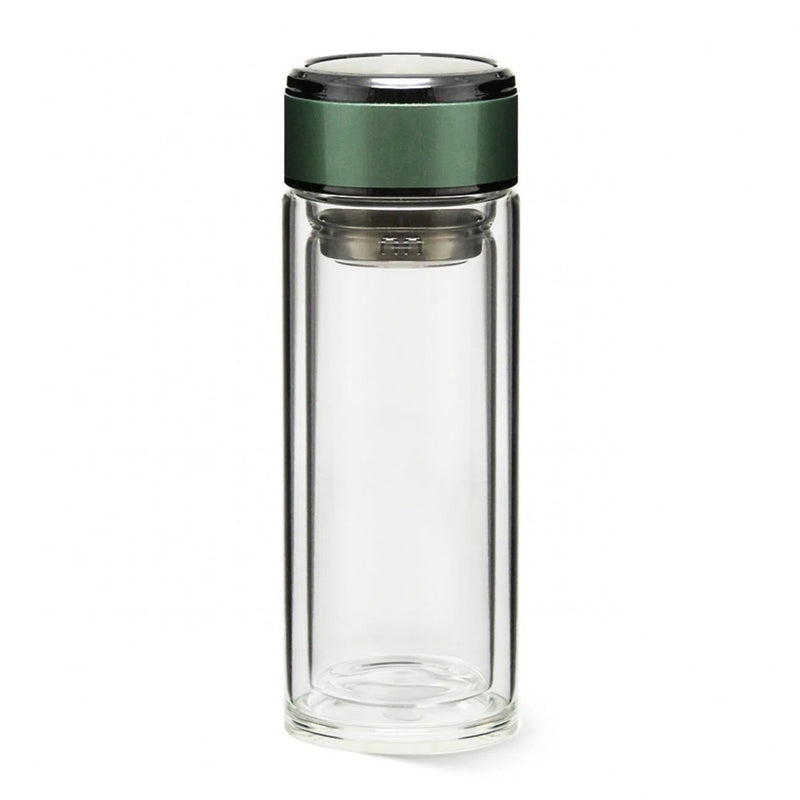 Garrafa de Vidro C/ Infusor - Tampa Colorida -300ml