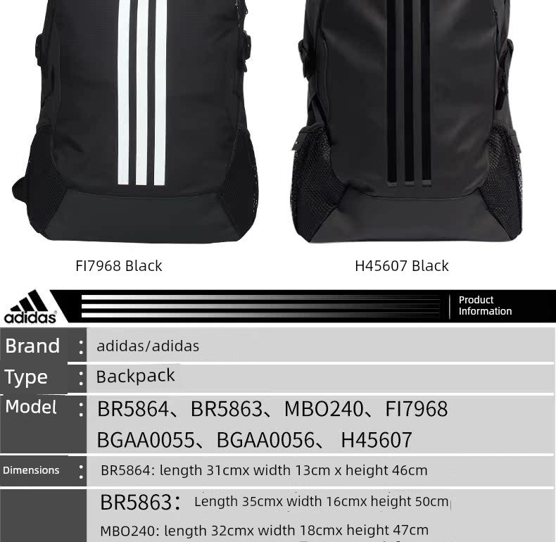 Adidas Adidas Mochila Site Oficial Mochila Esportiva Casual de Grande Capacidade Bolsa para Computador Mochila Escolar para Estudantes do Ensino Fundamental